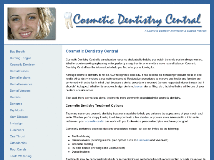 www.cosmeticdentistrycentral.com