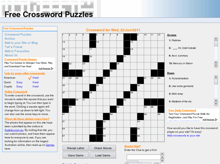 www.freecrosswordpuzzles.com.au