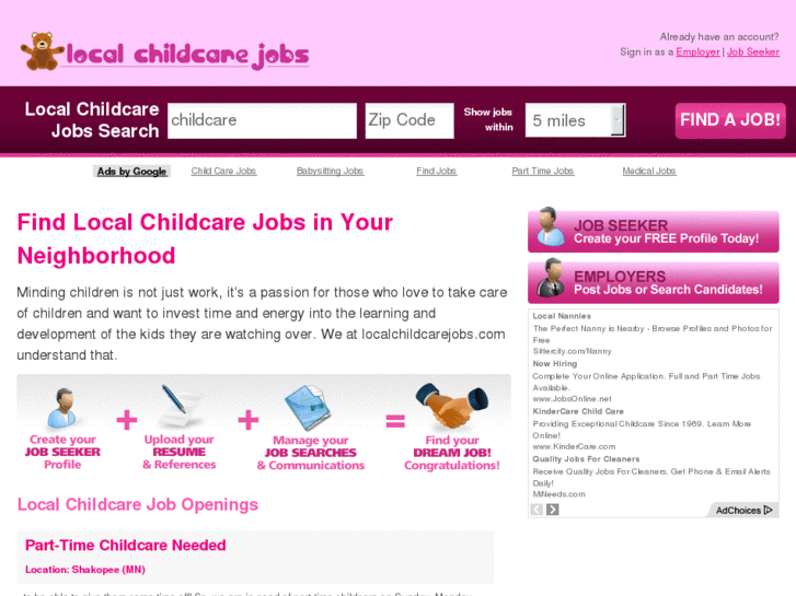 www.localchildcarejobs.com