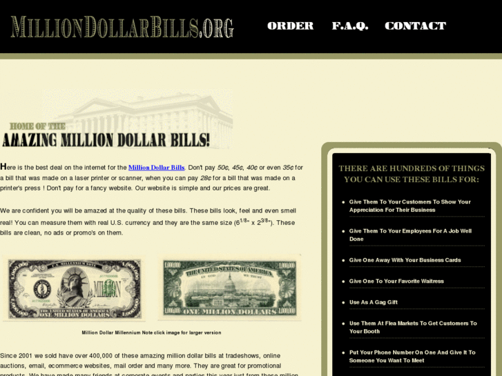 www.milliondollarbill.biz