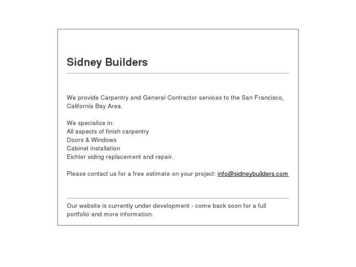 www.sidneybuilders.com