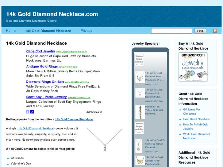 www.14kgolddiamondnecklace.com