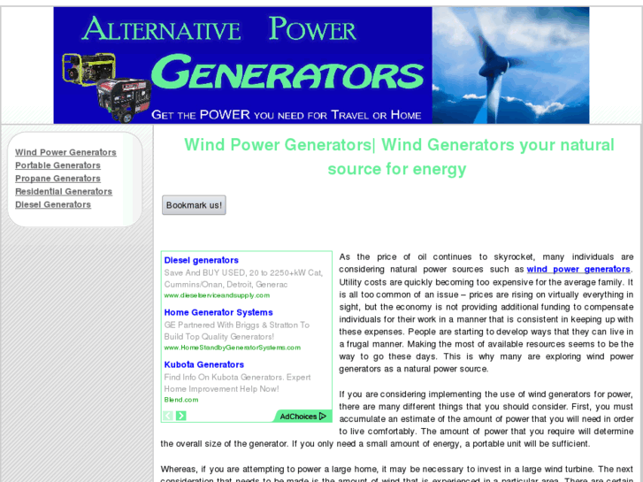 www.alternativepowergenerators.com