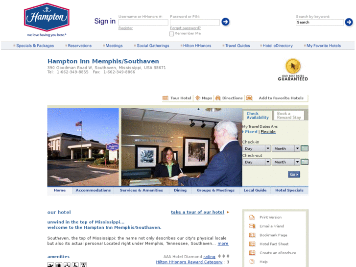 www.hamptoninnsouthaven.com