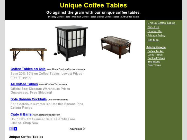 www.uniquecoffeetables.org