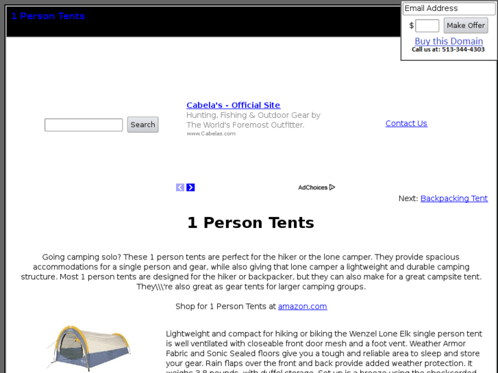 www.1persontents.com