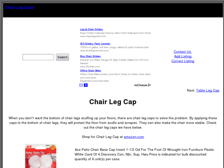 www.chairlegcaps.com