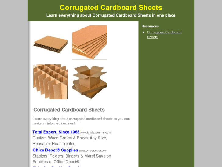 www.corrugatedcardboardsheets.com