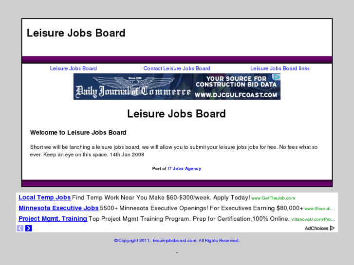 www.leisurejobsboard.com