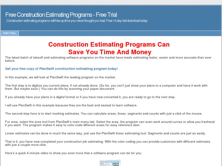 www.freeconstructionestimatingprograms.com