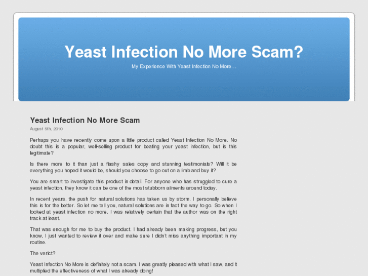 www.yeastinfectionnomorescam.com