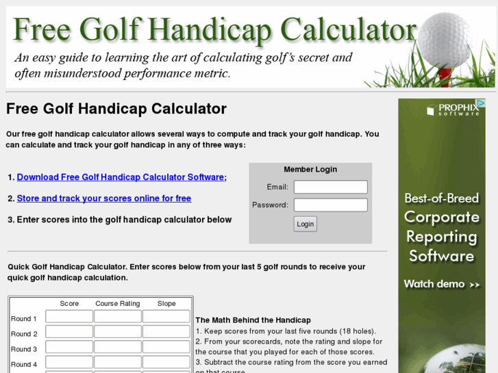 www.freegolfhandicapcalculator.com