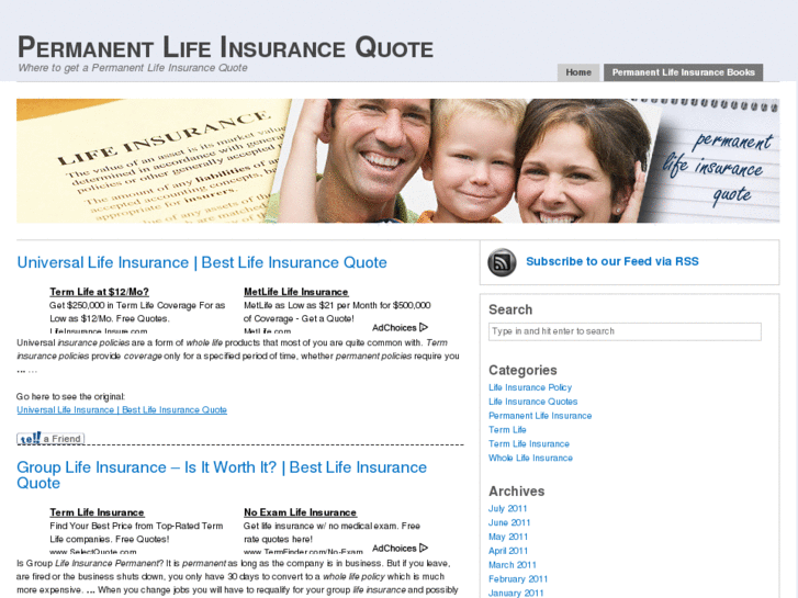 www.permanentlifeinsurancequote.com