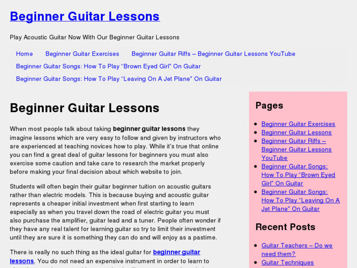 www.beginnersguitarlesson.org