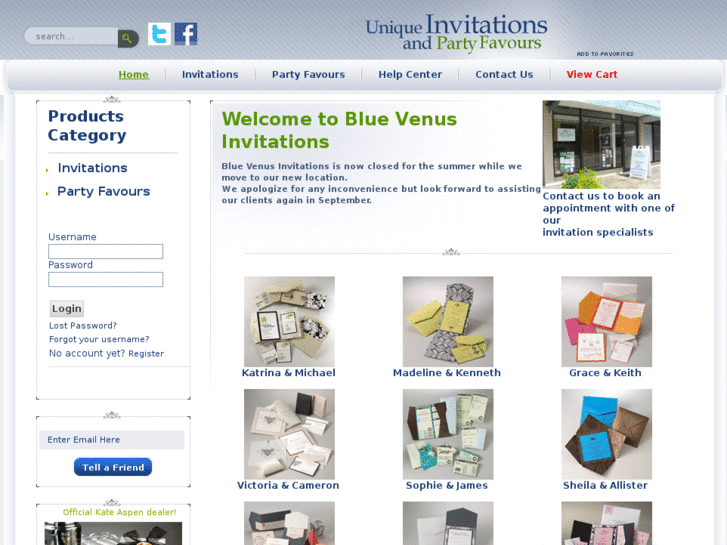 www.bluevenusinvitations.com