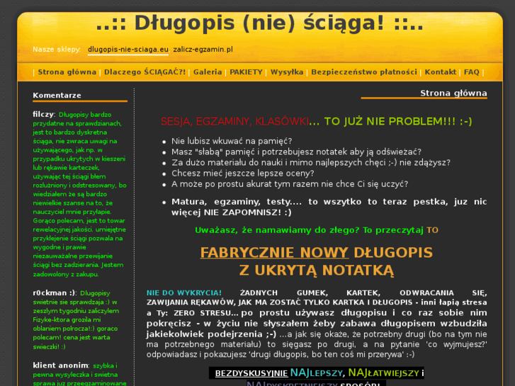 www.dlugopis-nie-sciaga.eu