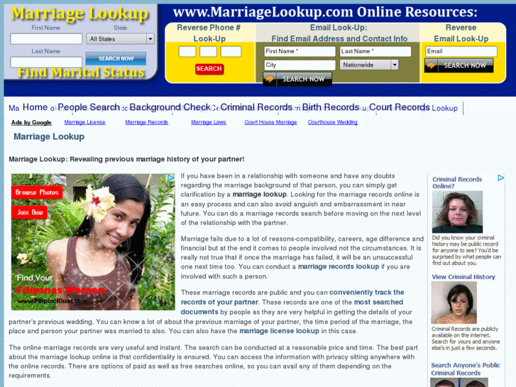 www.marriagelookup.com