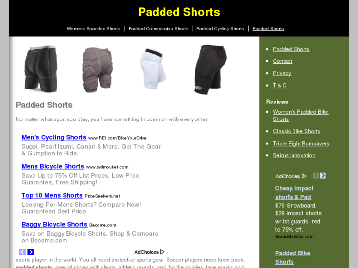 www.paddedshorts.net