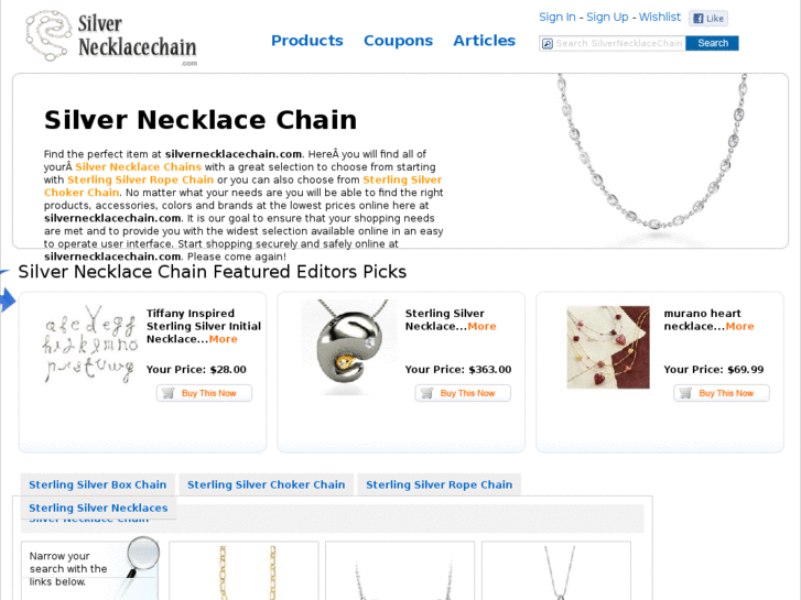 www.silvernecklacechain.com