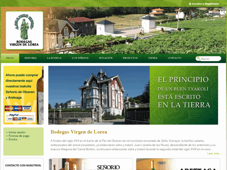 www.bodegasvirgendelorea.com