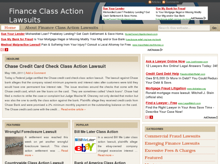 www.financeclassactionlawsuit.com