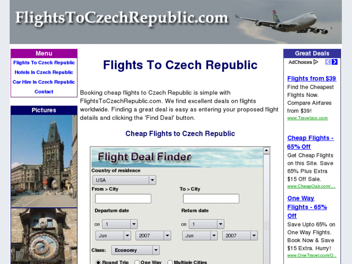 www.flightstoczechrepublic.com