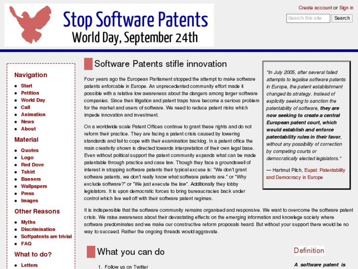 www.stopsoftwarepatents.com