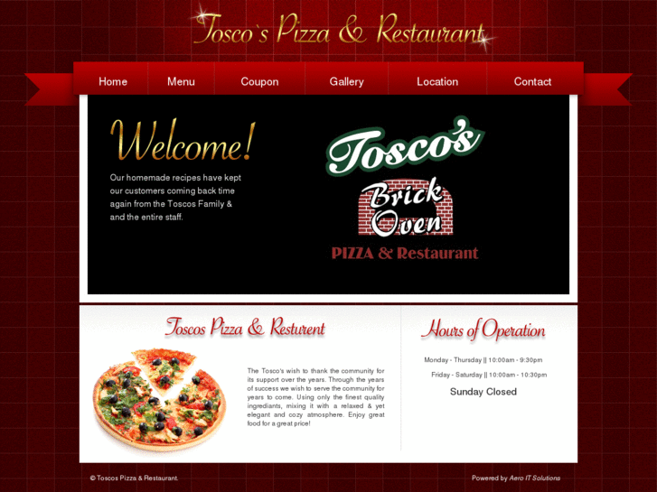 www.toscospizzarestaurant.com