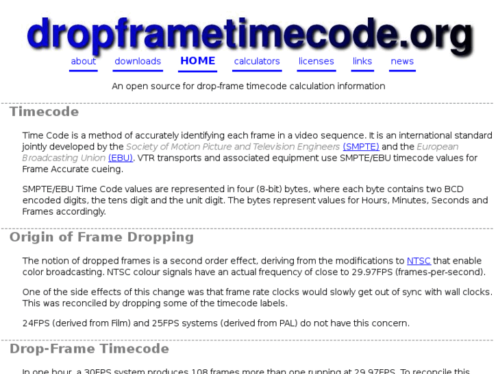 www.dropframetimecode.org