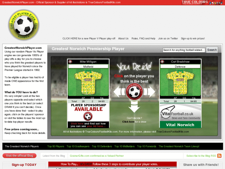 www.greatestnorwichplayer.com