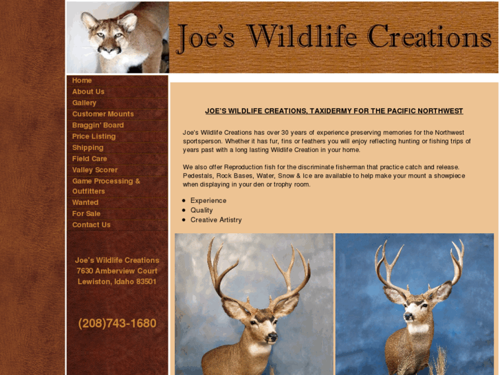 www.joeswildlifecreations.com