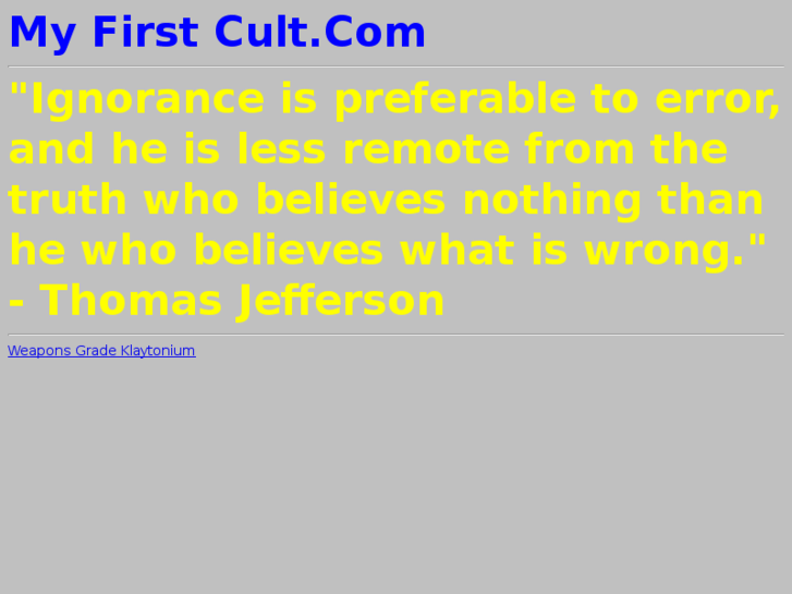 www.myfirstcult.com