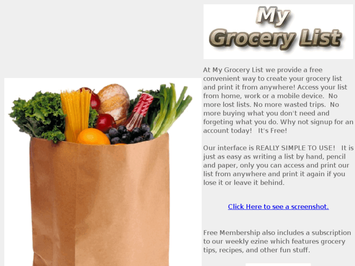 www.mygrocerylist.info