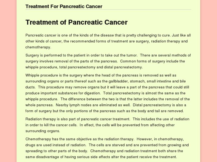 www.treatmentforpancreaticcancer.com