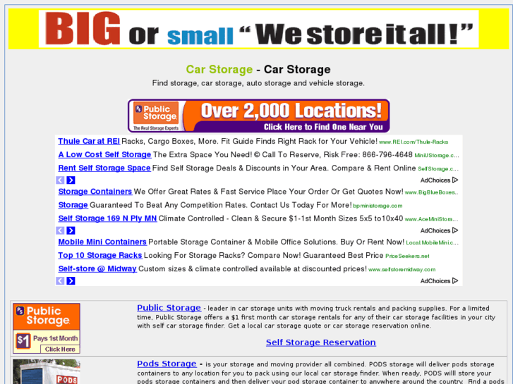 www.carstorage.net