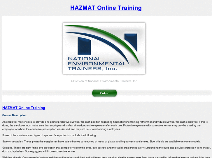 www.hazmatonlinetraining.org