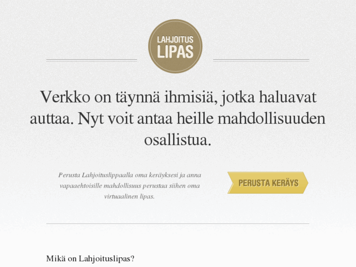 www.lahjoituslipas.fi