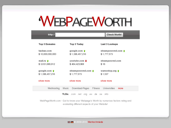 www.webpageworth.com