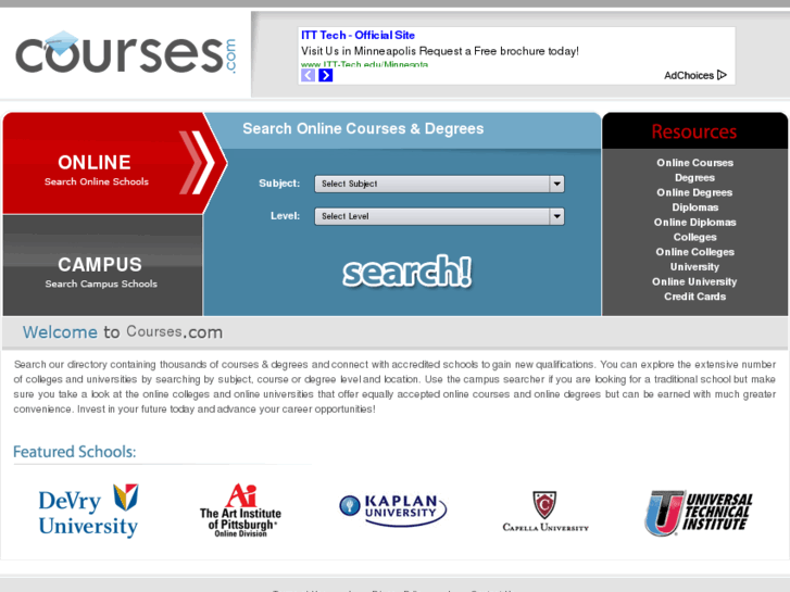 www.courses.com