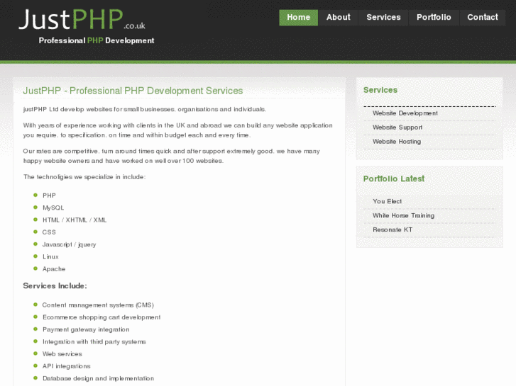 www.justphp.co.uk