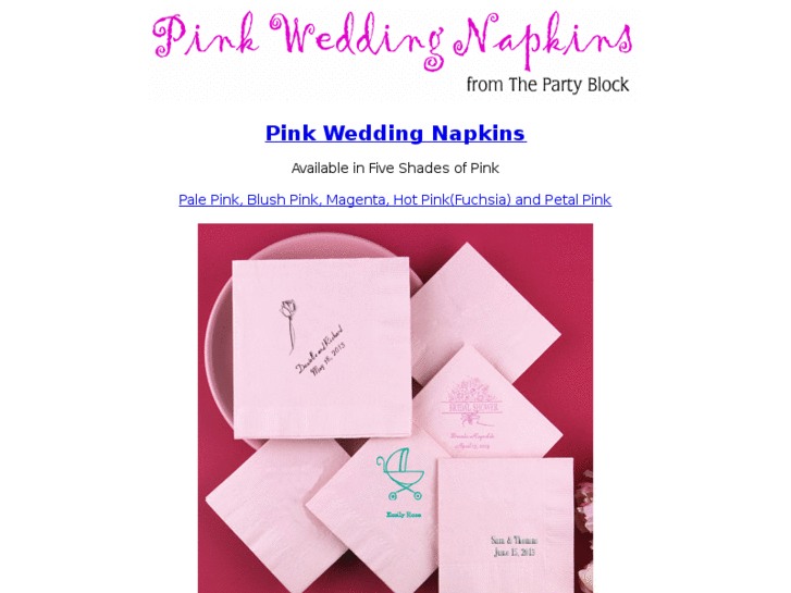 www.pinkweddingnapkins.com