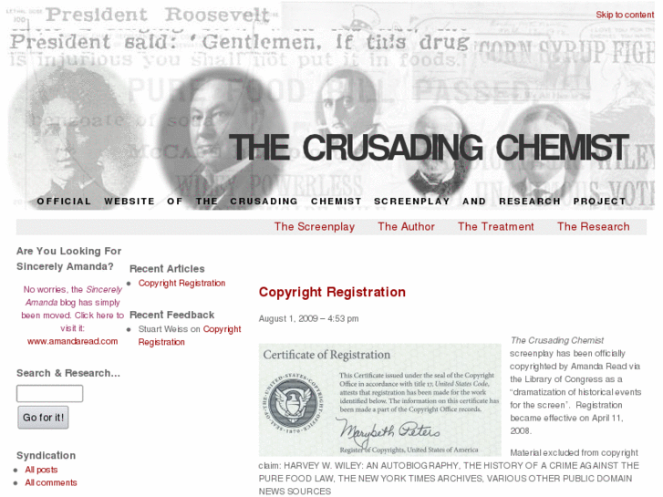 www.thecrusadingchemist.com