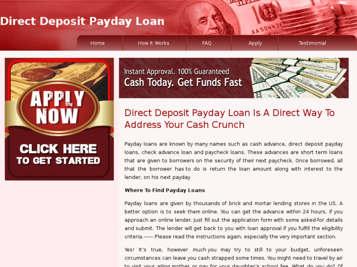 www.directdepositpaydayloan.org