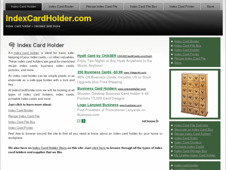 www.indexcardholder.com