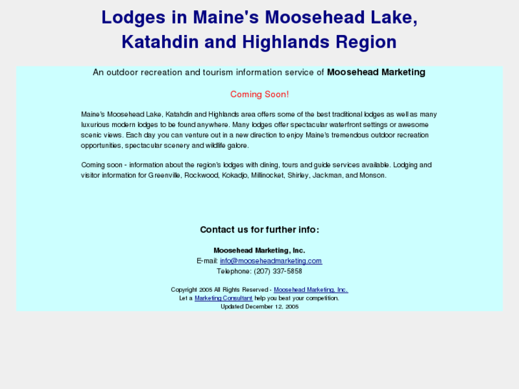 www.mooseheadlodges.com