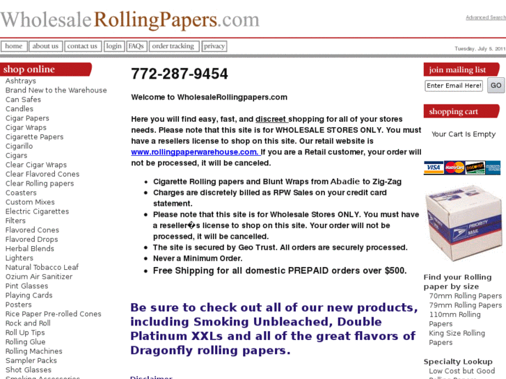 www.wholesalerollingpaper.com