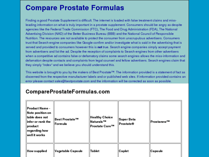 www.compareprostateformulas.com