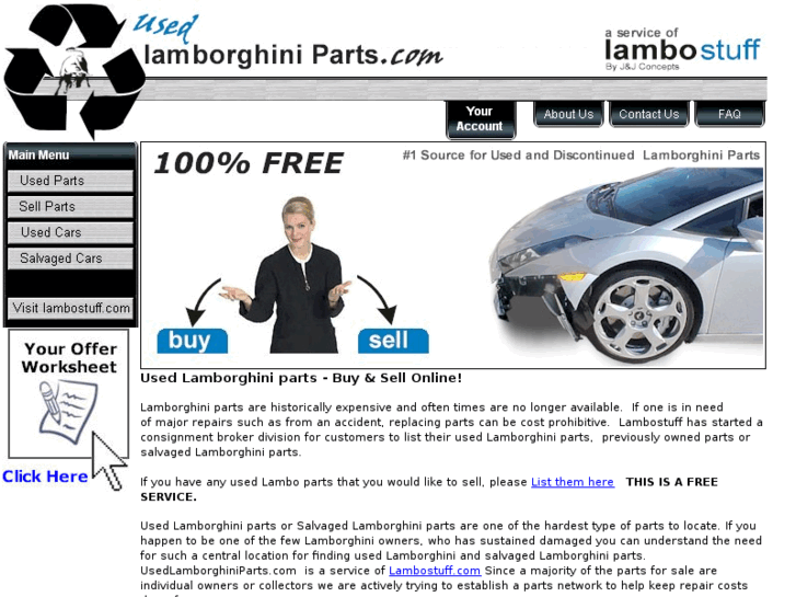 www.usedlamborghiniparts.com