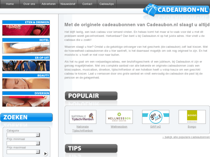 www.cadeaubon.nl