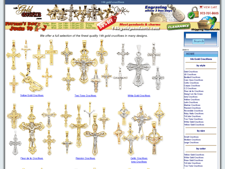 www.14kgoldcrucifixes.com